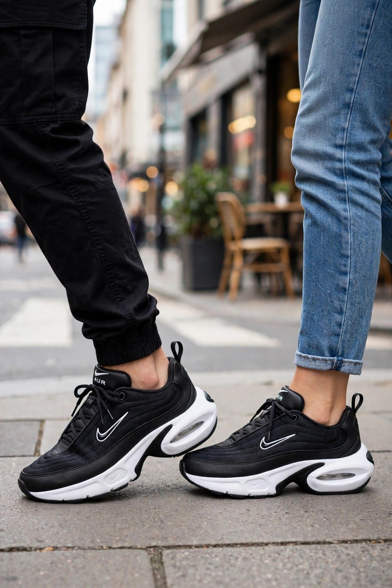 Nike Air Running Negro Blanco
